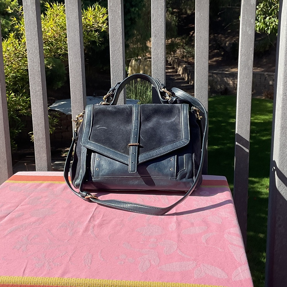 Tory Burch Navy Satchel